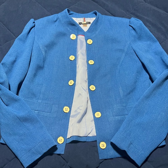 Tommy Hilfiger Women's Open Front Button Detail Blazer - Picture 9 of 10